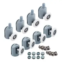 KUANGYE - 8 Ruedas Para Shower Door 25 Mm, 4 Superiores+4 Inferiores