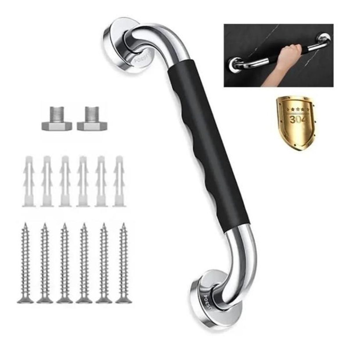 COZYNOOK - Barras Agarradera De Seguridad Baño Apoyo Acero Inox