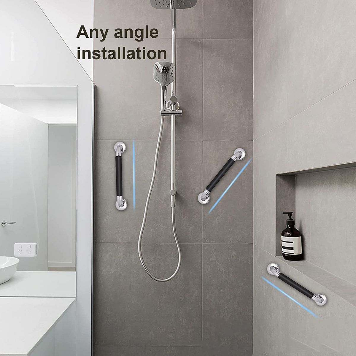 COZYNOOK - Barras Agarradera De Seguridad Baño Apoyo Acero Inox