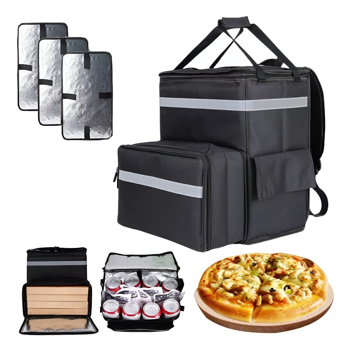 EVERSO - Bolso Mochila Térmica Delivery Expandible Ampliar A 455l