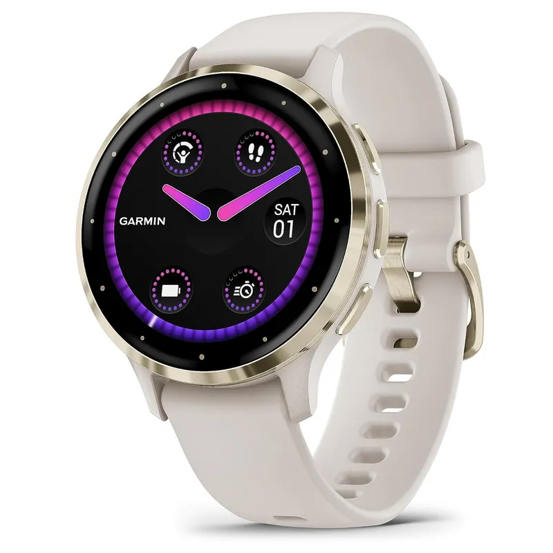 GARMIN - Garmin Venu 3S GPS Smartwatch 41mm - Cream Gold with Ivory