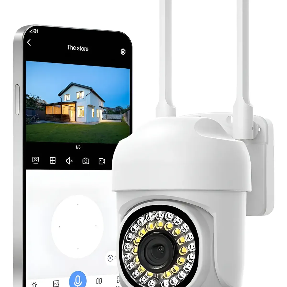 SUPERCENTER - Cámara Ip Wifi Exterior Okaeri Inalámbrica 1080hd