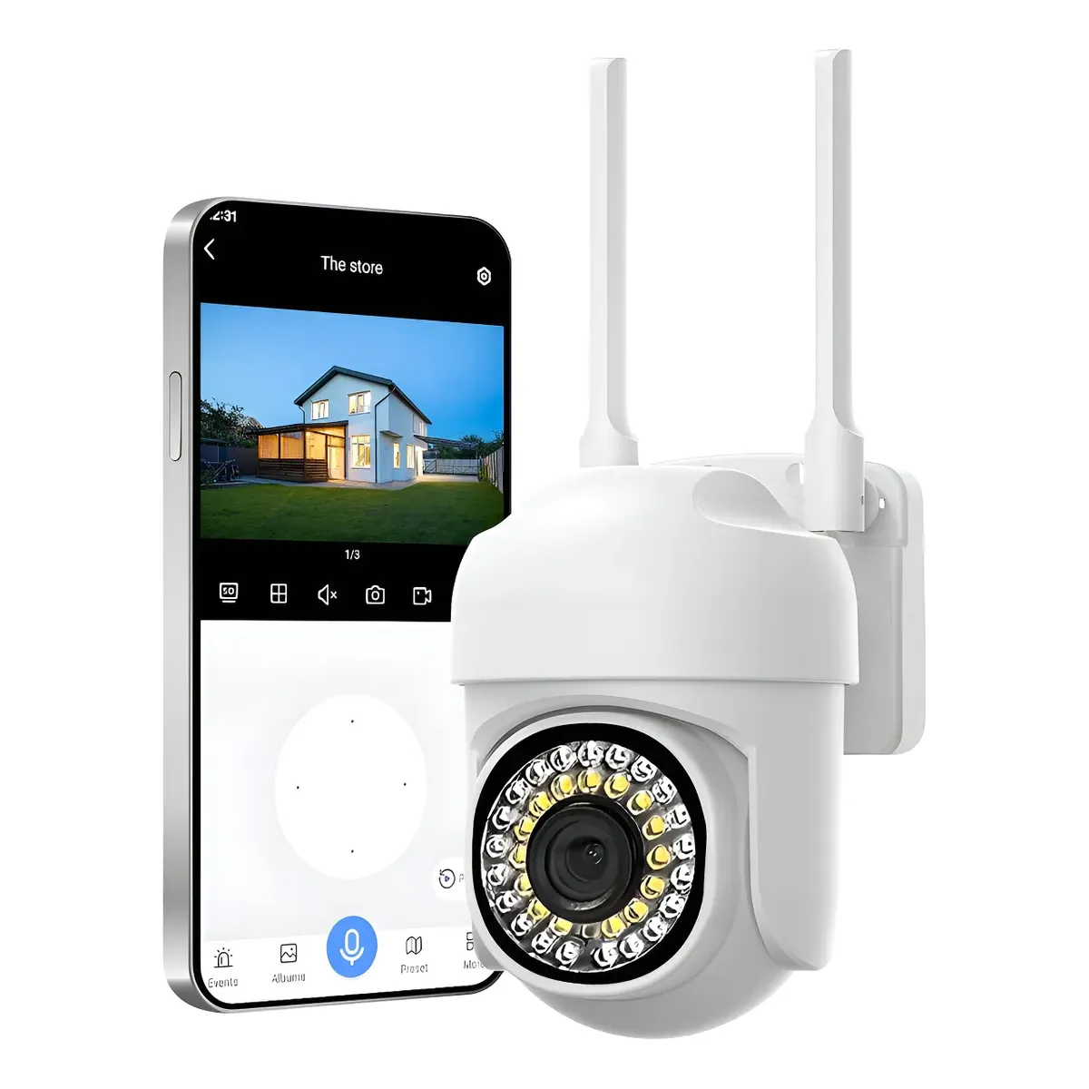 SUPERCENTER - Cámara Ip Wifi Exterior Okaeri Inalámbrica 1080hd