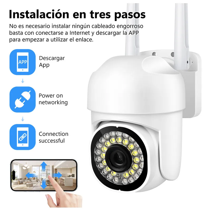 SUPERCENTER - Cámara Ip Wifi Exterior Okaeri Inalámbrica 1080hd