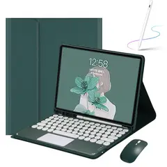 PUREPOWER - Funda Teclado de Español y mouse para iPad 10.9 10ª y iPad A16-Negro