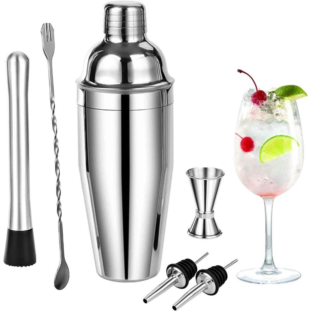 KUANGYE - Juego De Cocteleria Set 6 Piezas Acero Inoxidable 750ml