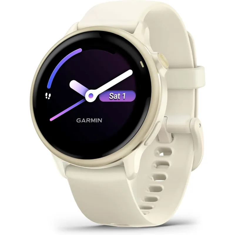 GARMIN - Garmin Vívoactive 6 GPS 42mm Smartwatch - Bone / Lunar Gold