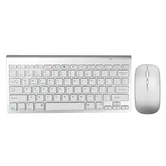 COZYNOOK - Kit Teclado y Mouse Inalámbrico Blanco
