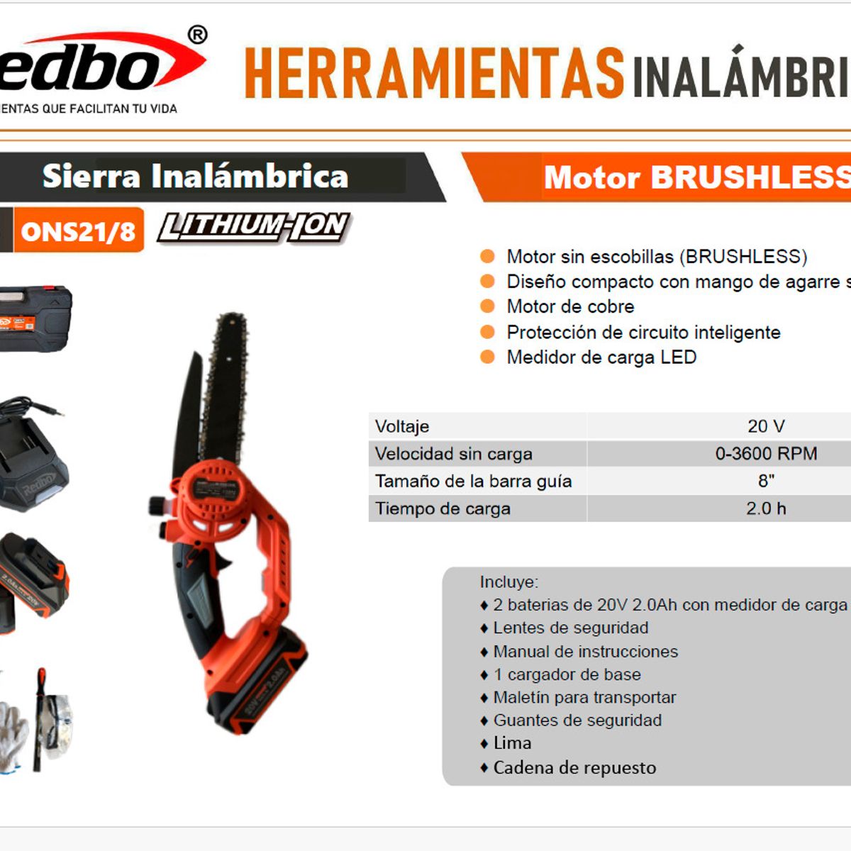 Sierra Inalámbrica RB-ONS218 BL, marca GENERICO - Foto Principal