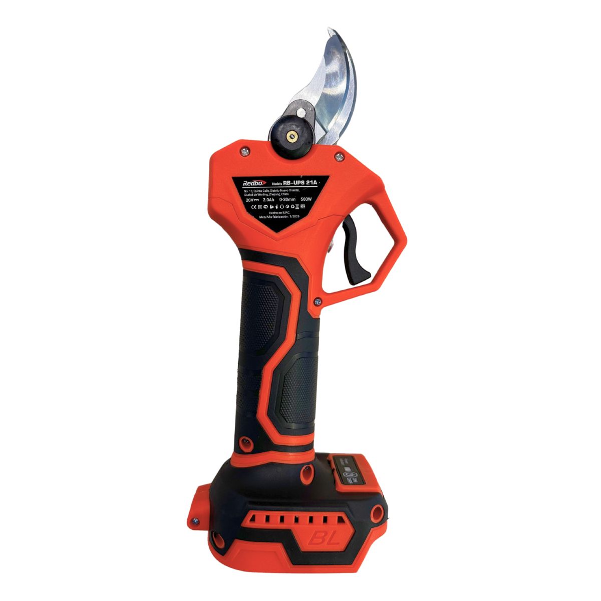 GENERICO - Tijera de Podar Inalámbrica Brushless Redbo RB-UPS 21A (20V, 30mm, 2 Baterías + Maletín)