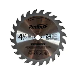 GENERICO - Disco sierra circular 4 1/2" 24 dientes REDBO