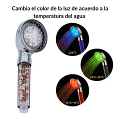 GENERICO - Cabezal De Ducha Ahorro Purificador De Agua Con Luz Led