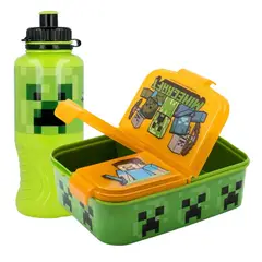 MINECRAFT - Set Botella + Porta Sandwich Libre Bpa