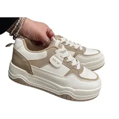 HERIEL - Zapatilla Blanca y Rosa Plataforma Mujer