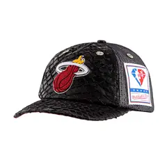 MITCHELL & NESS - Gorro Jockey Mitchell and Ness Miami Heat Platinum Lux Trucker