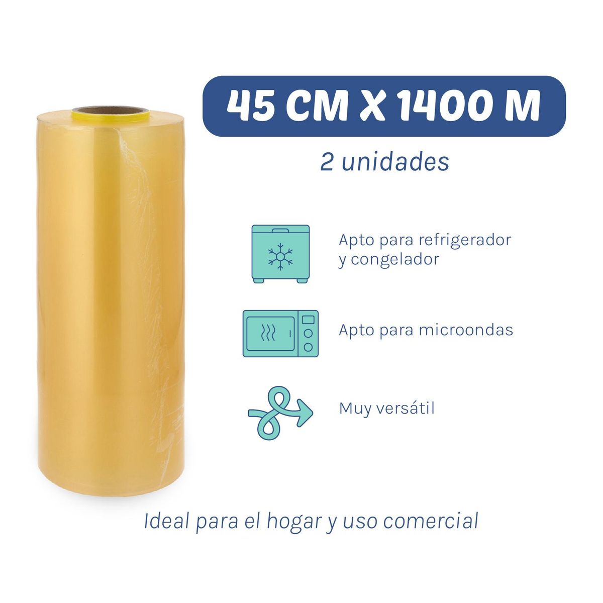 GENERICO - Alusa Film de Alimentos Tía Clarita 45cm*1400m - 2 ud