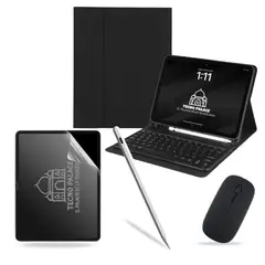 GENERICO - Pack Funda Teclado 2.0 Mouse + Lápiz + Paperlike para iPad 10.2 / 10.5