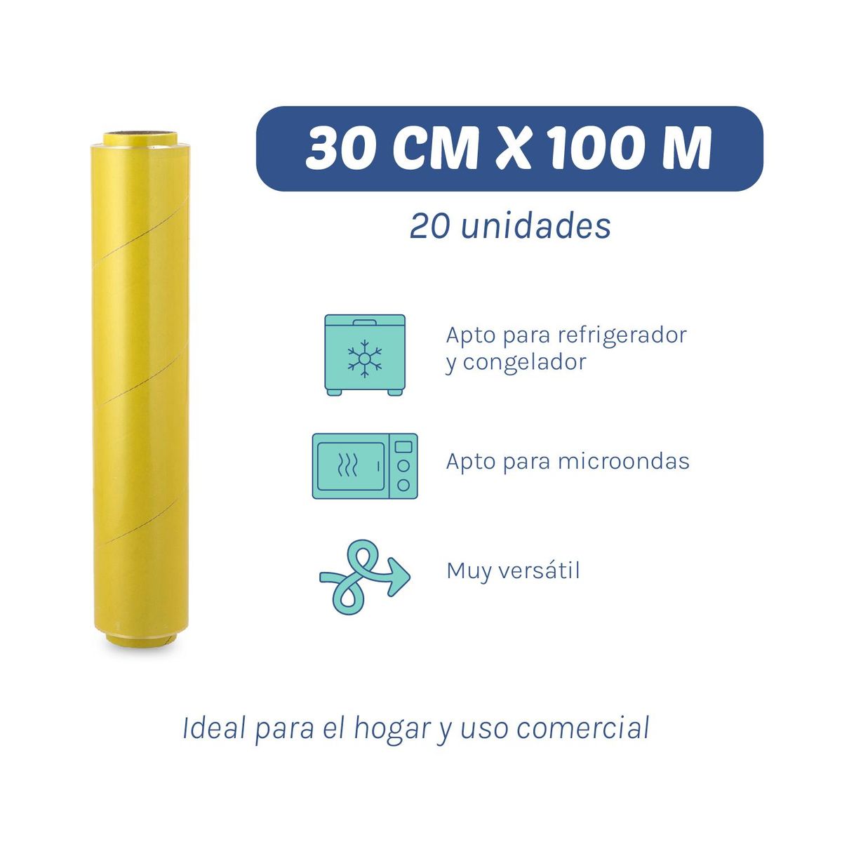 GENERICO - Alusa Film de Alimentos Tía Clarita 30cm*100m - Caja 20 uds