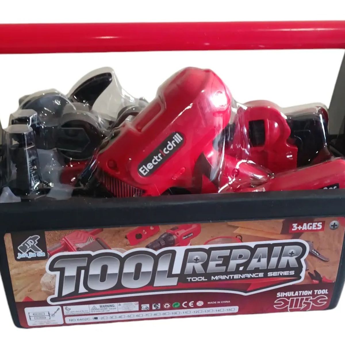 GENERICO - Maleta Roja Juego-herramientas Para Niño Con Taladro A Pila