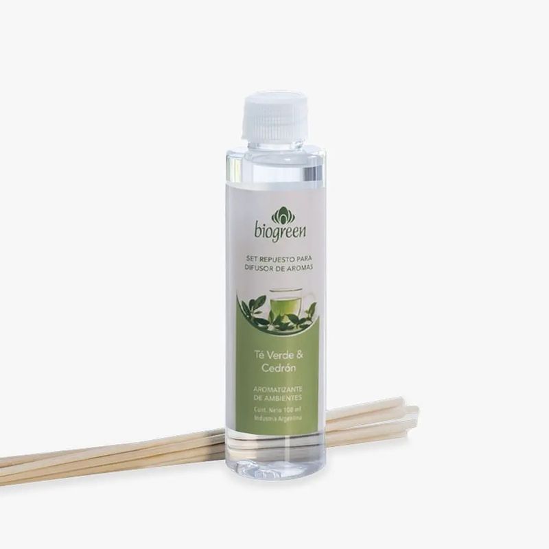 GENERICO - Repuestos de Difusor  de Varillas 100ml - Té Verde & Cedrón