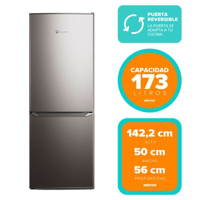 Imagen 2 del producto Refrigerador Bottom Freezer Frío Directo 173l Med165 Inox