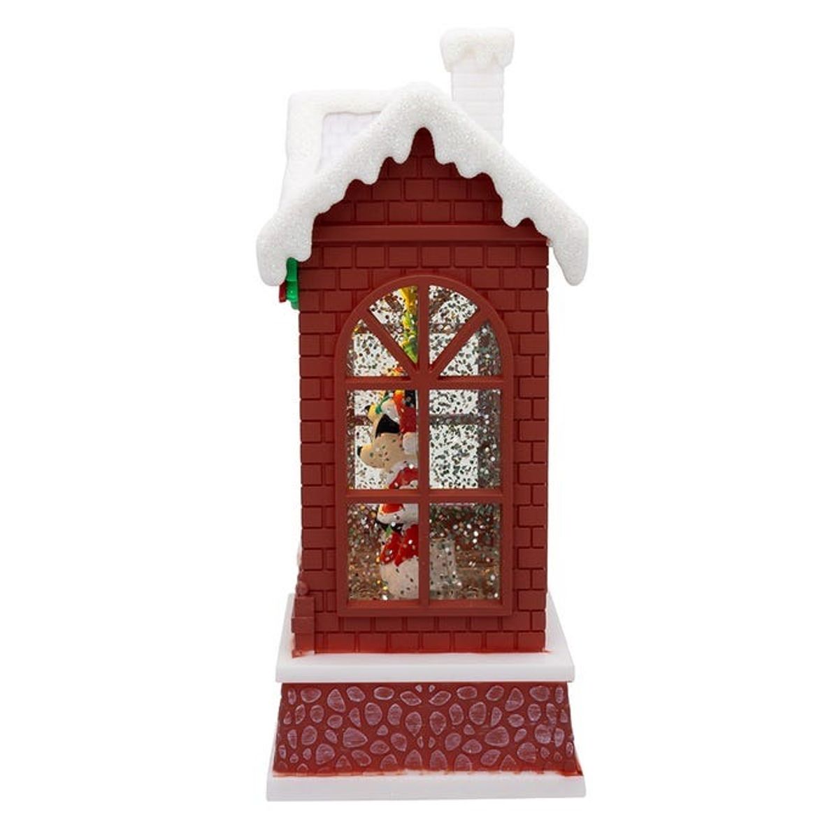 WAKESHOME - Luces De Navidad Casita Adorno De Pascua Arbol Navideño Rojo