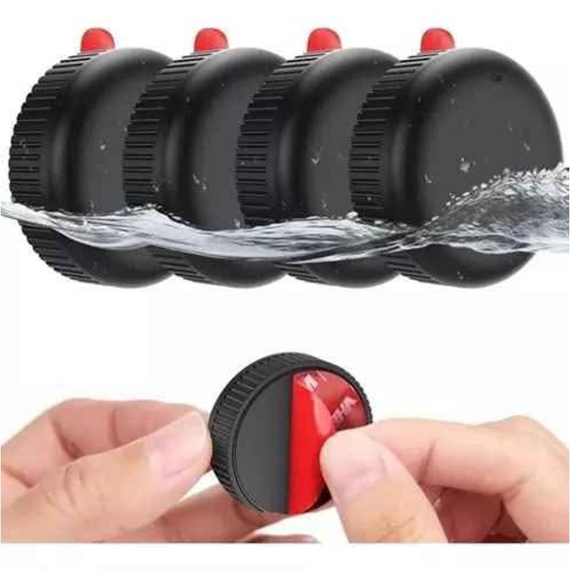 GENERICO - Kit 4 Fundas Impermeable Para Airtag Resistente Con Adhesivo Negro