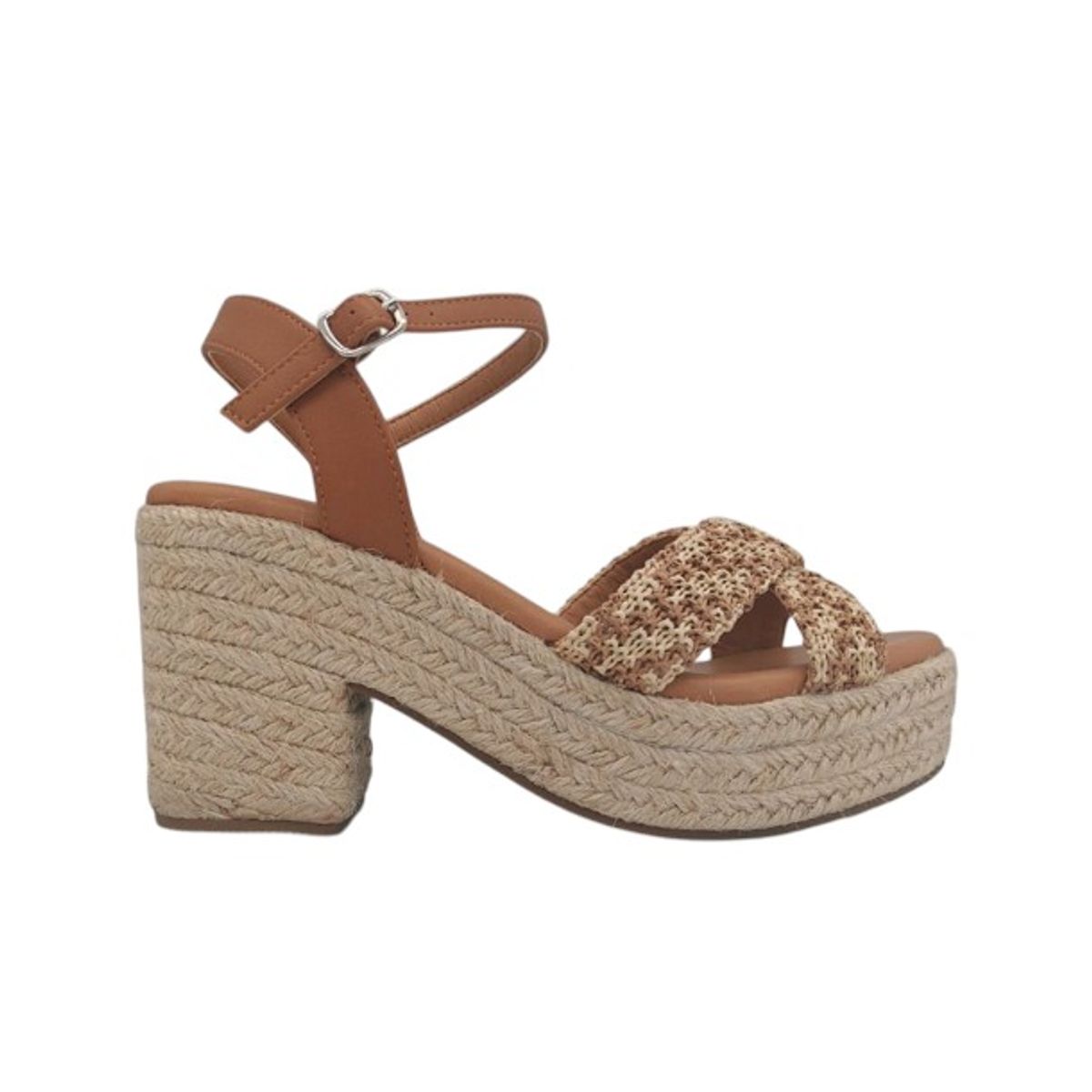 HERIEL - Sandalia Café Plataforma Mujer