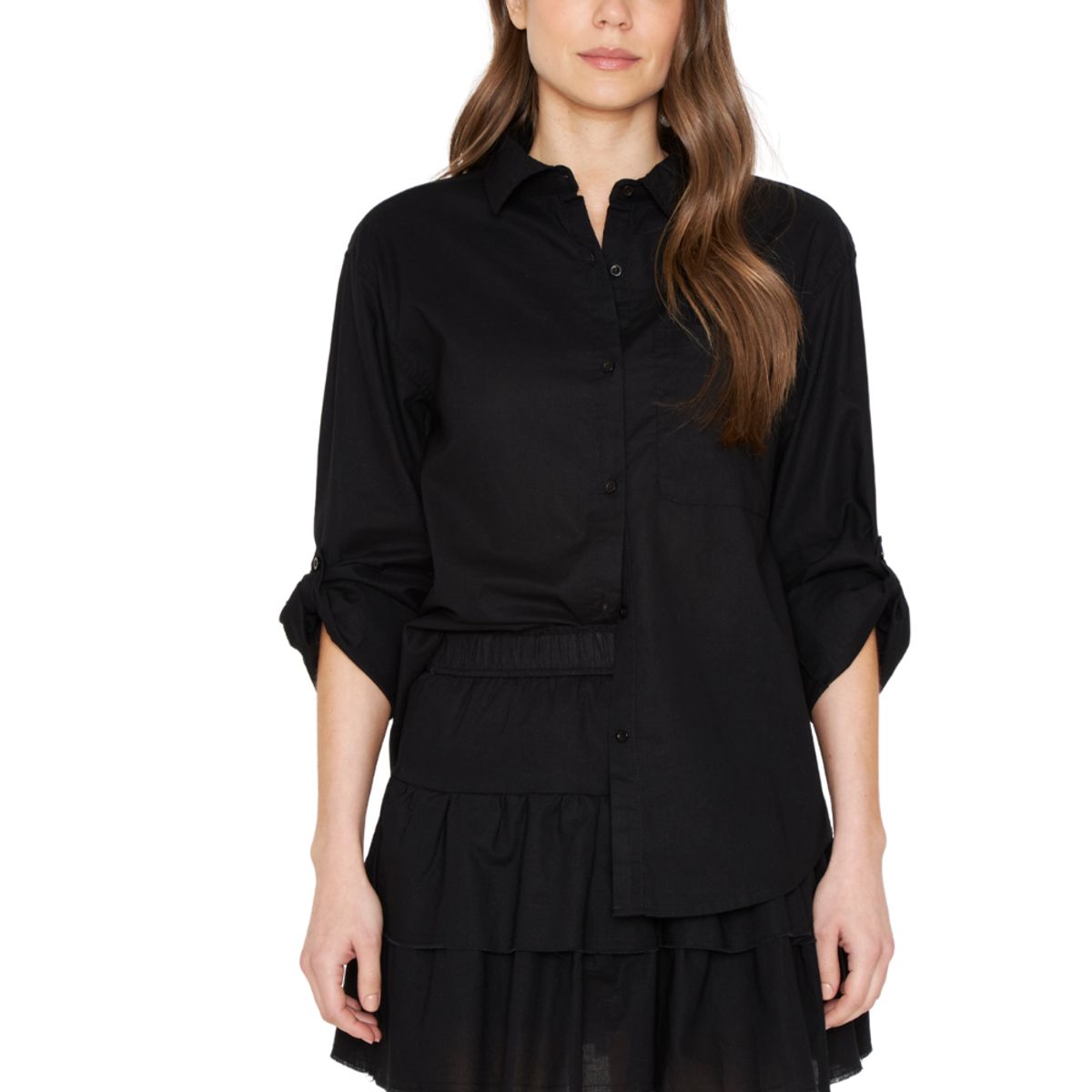 JACINTA TIENDA - Falda Lino Ame negra Jacinta Tienda