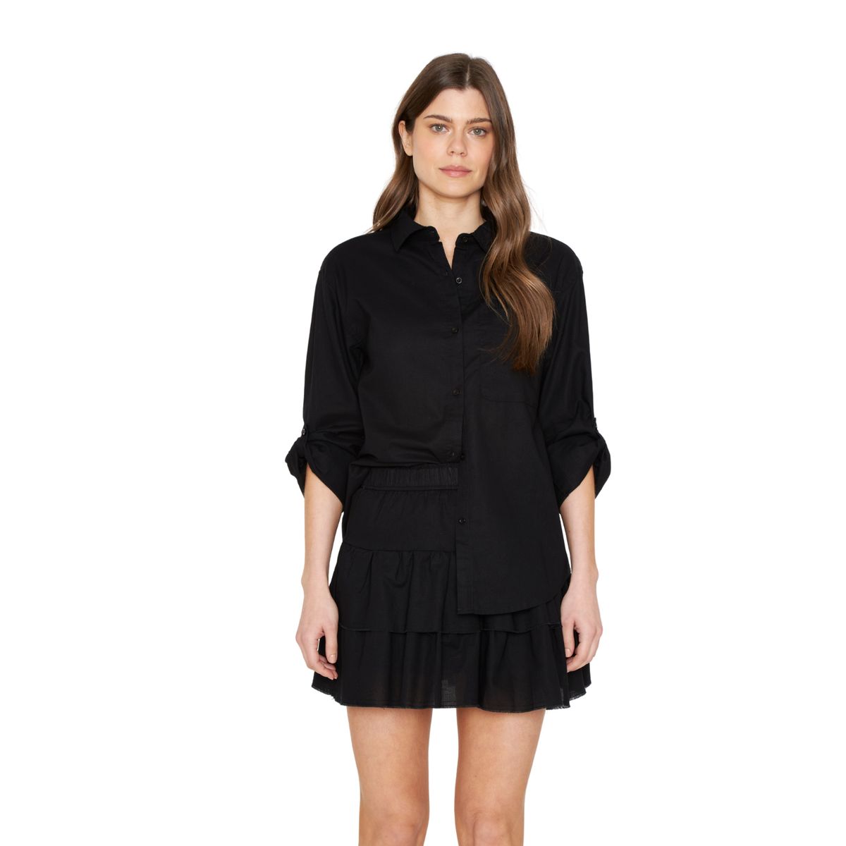 JACINTA TIENDA - Falda Lino Ame negra Jacinta Tienda