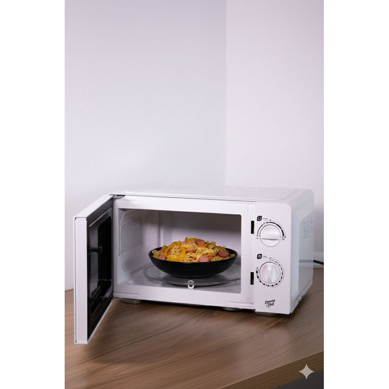 TELEFUNKEN - Horno Microondas Telefunken Analógico 20 Litros Blanco Modelo TFK-20 A