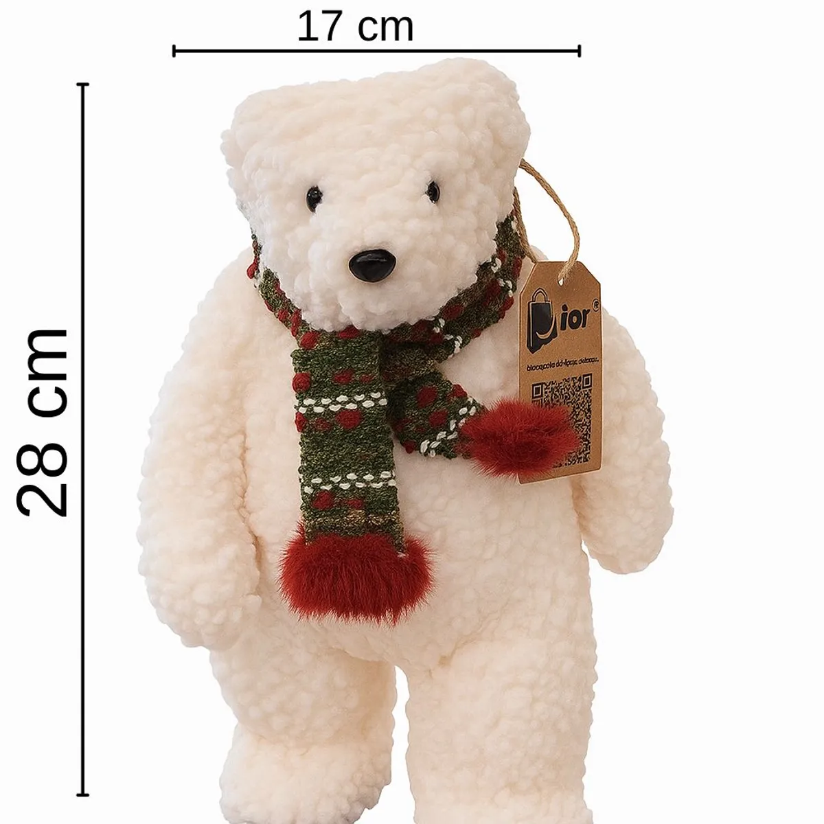 WAKESHOME - Adorno De Árbol De Navidad Oso Peluche Navideño
