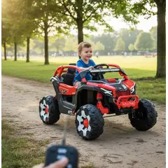 GENERICO - Auto A Bateria 4x4 A Control Vehiculo Electrcio Niños Rojo 03