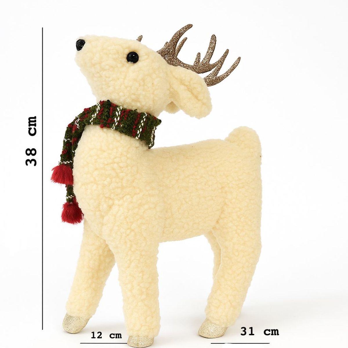 WAKESHOME - Adorno Para Árbol De Navidad Reno Peluche Navideño