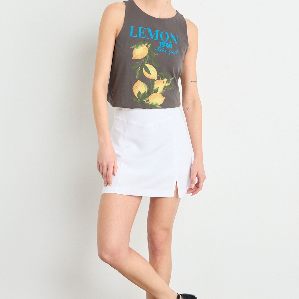 IO - Falda Corta Mujer Crudo Io