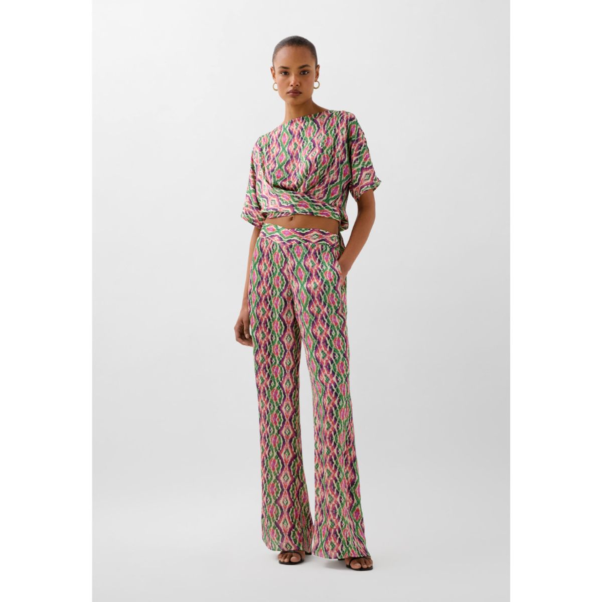 SCALPERS - PANTALÓN ESTAMPADO ROMBOS