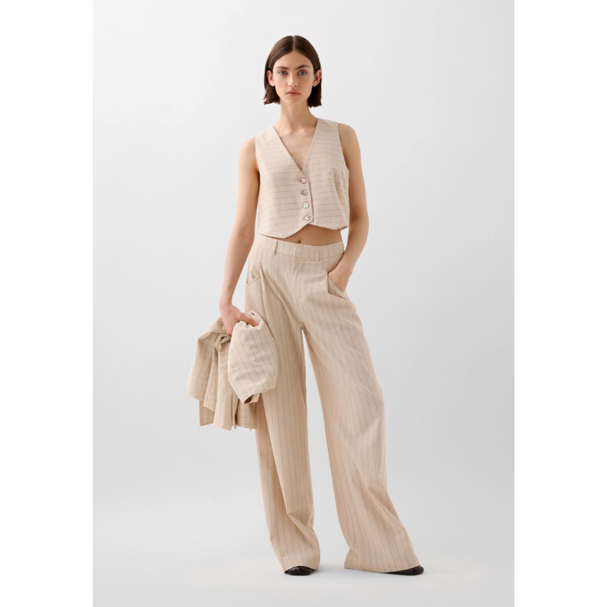 SCALPERS - PANTALÓN PINZAS RAYAS BOLSILLOS