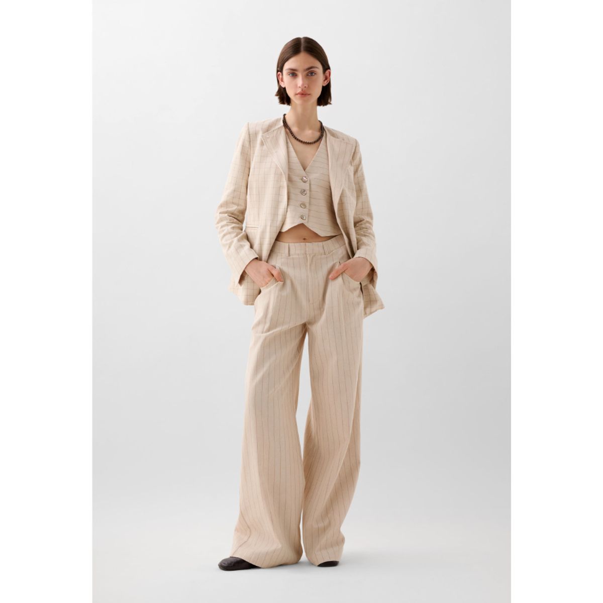 SCALPERS - PANTALÓN PINZAS RAYAS BOLSILLOS