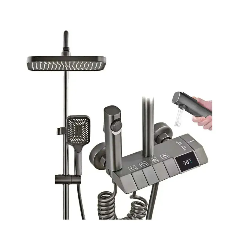 GENERICO - Ducha Columna Moderna Digital 4 Funciones Llave Botones