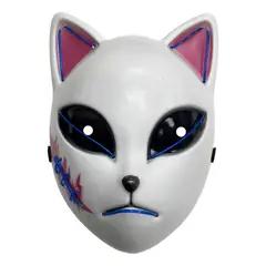 GENERICO - Mascara De Gato Kimetsu No Yaiba Con Luces Mascara Halloween