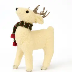 WAKESHOME - Adorno Para Árbol De Navidad Reno Peluche Navideño