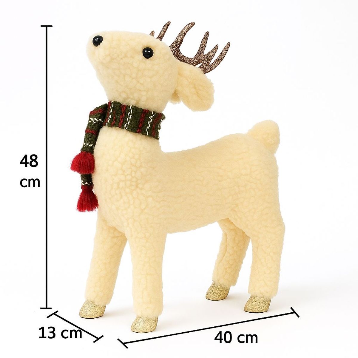 WAKESHOME - Adorno Para Árbol De Navidad Reno Peluche Navideño