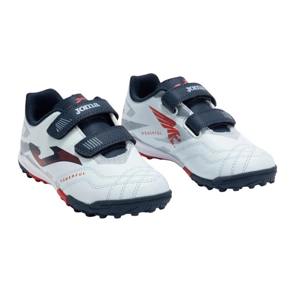 JOMA - Zapatilla Fútbol Turf Kids Powerful Blanco Joma