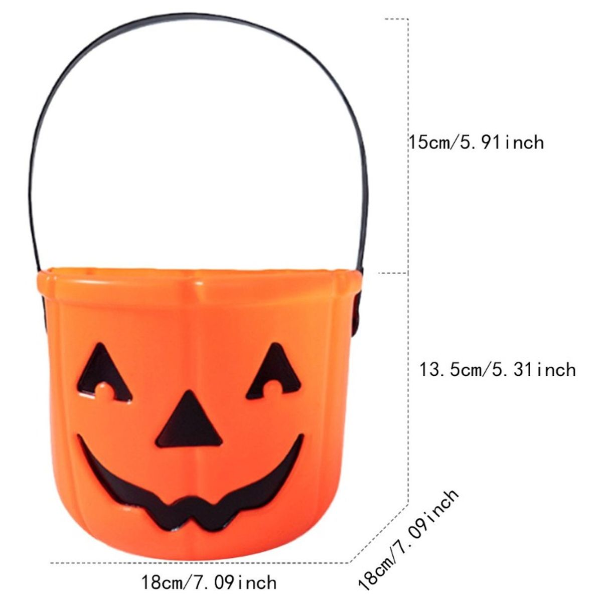 GENERICO - Balde Cubeta De Calabaza Cesta Para Dulces De Halloween