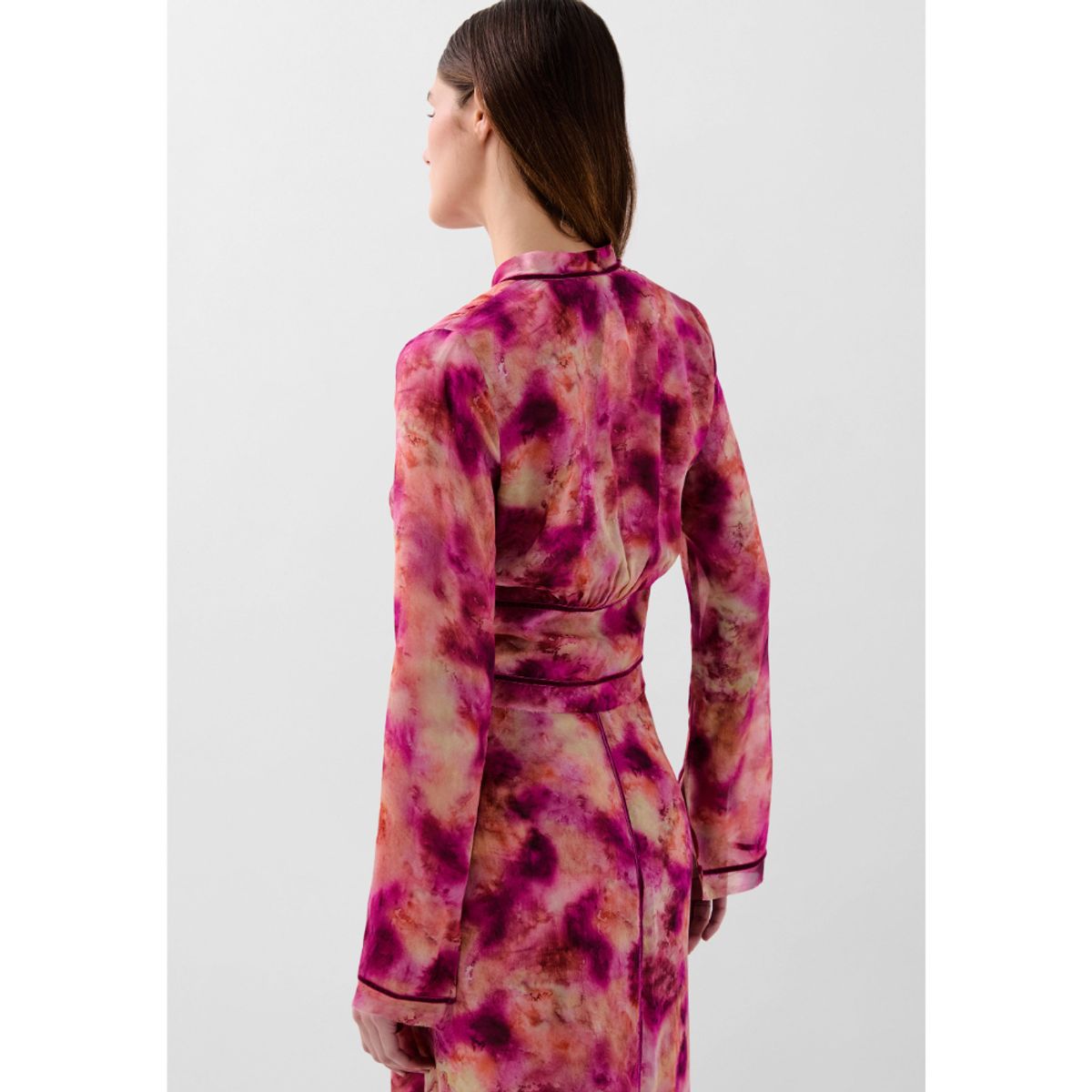 SCALPERS - BLUSA TIE DYE RIBETE TERCIOPELO