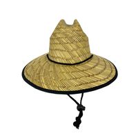 Sombrero De Paja Unisex Con Tira Ajustable Protección Solar