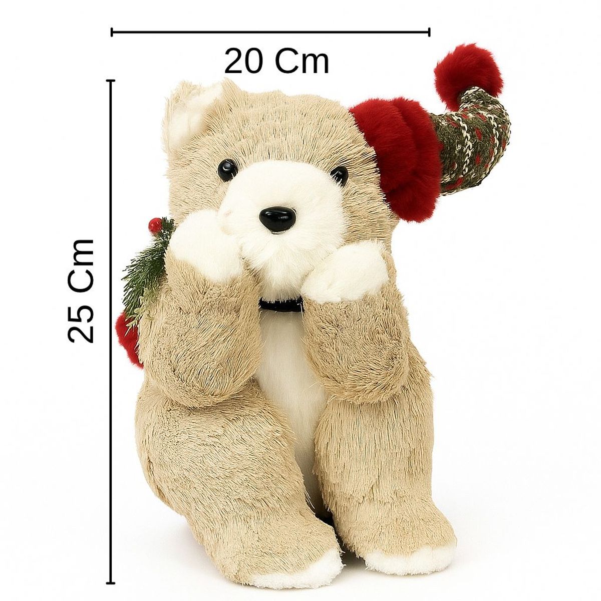 WAKESHOME - Adorno Para Árbol De Navidad Oso Peluche Navideño