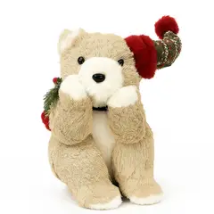WAKESHOME - Adorno Para Árbol De Navidad Oso Peluche Navideño