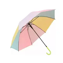 GENERICO - Paragua Infantil Multicolor con Mango Amarillo Niña 90 cm