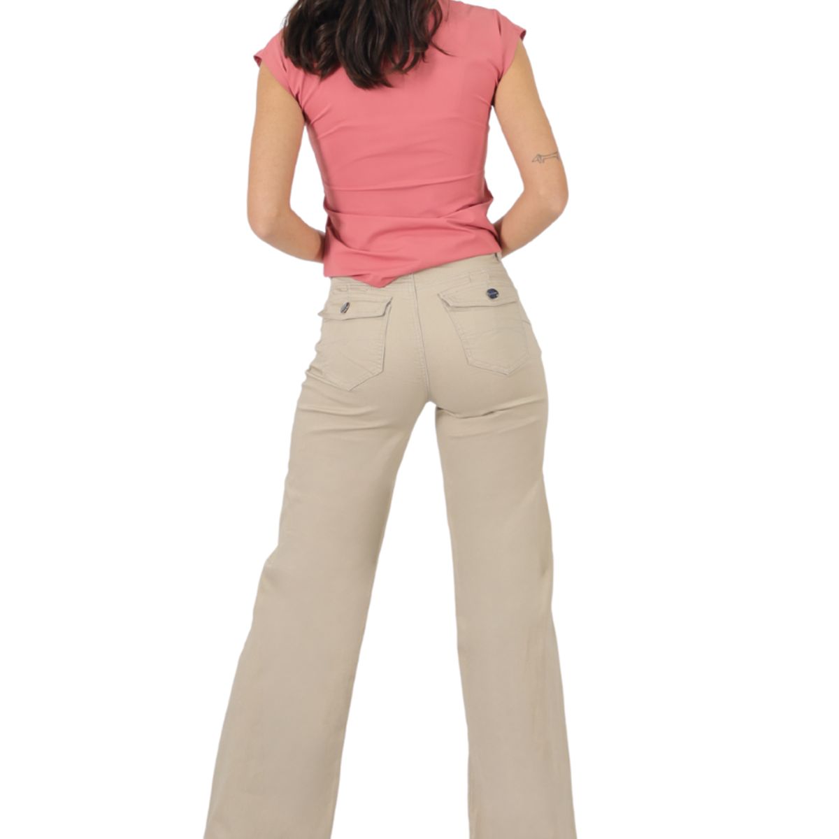 TENTATION - Pantalon Gabardina Wide Leg Tapeta TA Arena